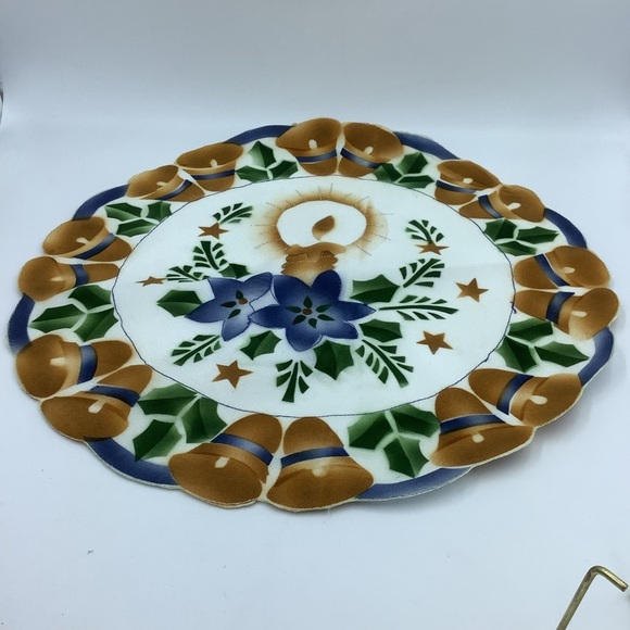 Two 14” Round Holiday Doily/Placemat/Dresser Scarf - Picture 2 of 16